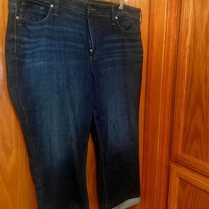 Silver Jeans Co Elyse Rolled Cuff Cropped Denim Jeans 18w